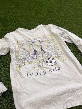 Ivory Ella Soccer Long Sleeve Tshirt